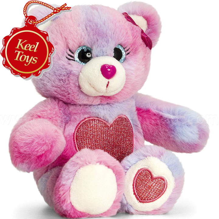 Keel Toys Teddy Bear Multicolored with a Red Heart SF0345