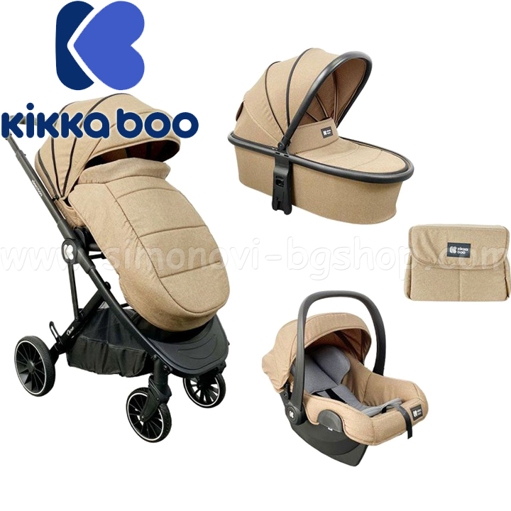 KikkaBoo Combined stroller 3in1 Cherie Beige 31001010184
