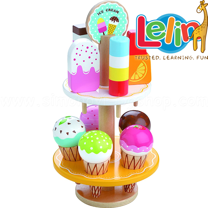 Lelin Toys Wooden ice cream stand L40180