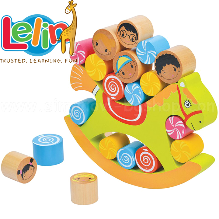 Lelin Toys Wooden Balance Game Horse L50062