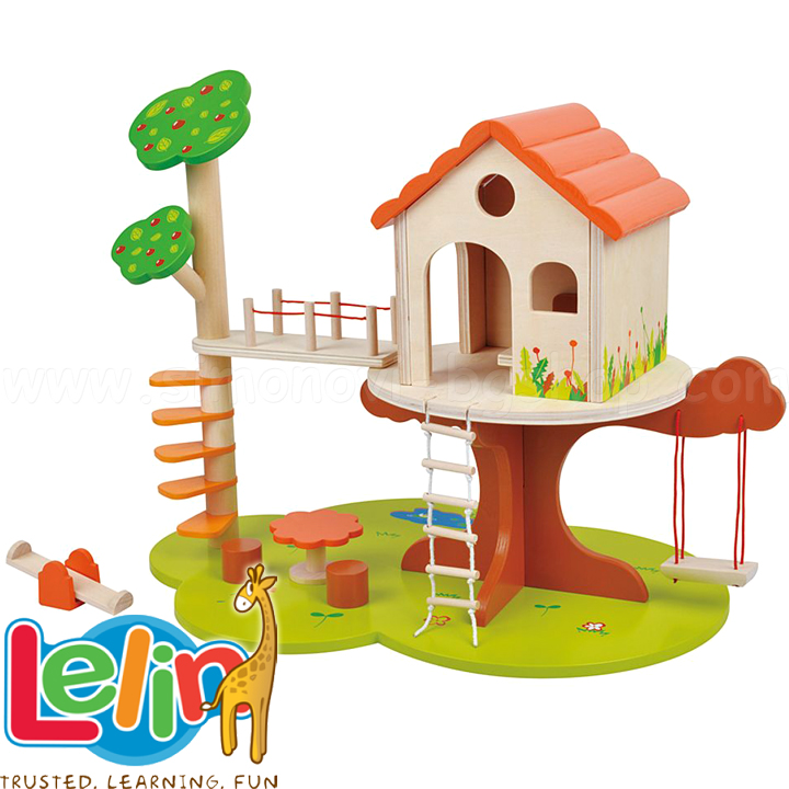 Lelin Toys Wooden house on a tree L50049