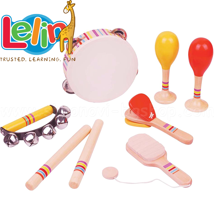 Lelin Toys Set of wooden musical instruments 8pcs L21003