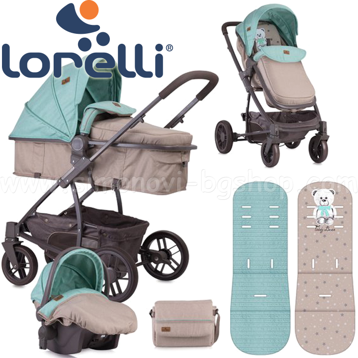 *Lorelli   S500 GREEN & BEIGE TEDDY BEAR 10020851848