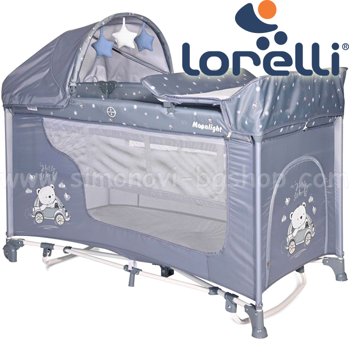 2022 Lorelli Classic Bunk Bed Moonlight Rocker Silver Blue Car 10080422154