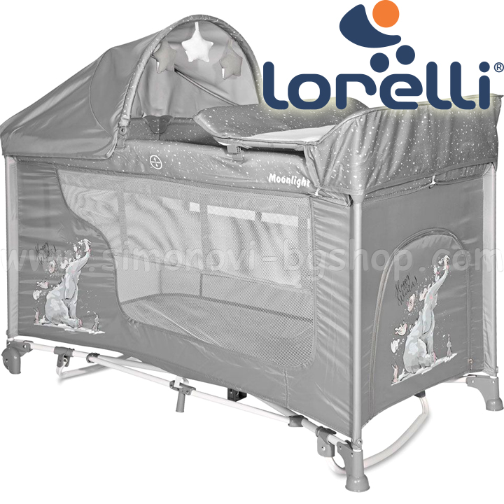 2022 Lorelli Classic Pat supraetajat Moonlight Rocker Gri Fun 10080422140