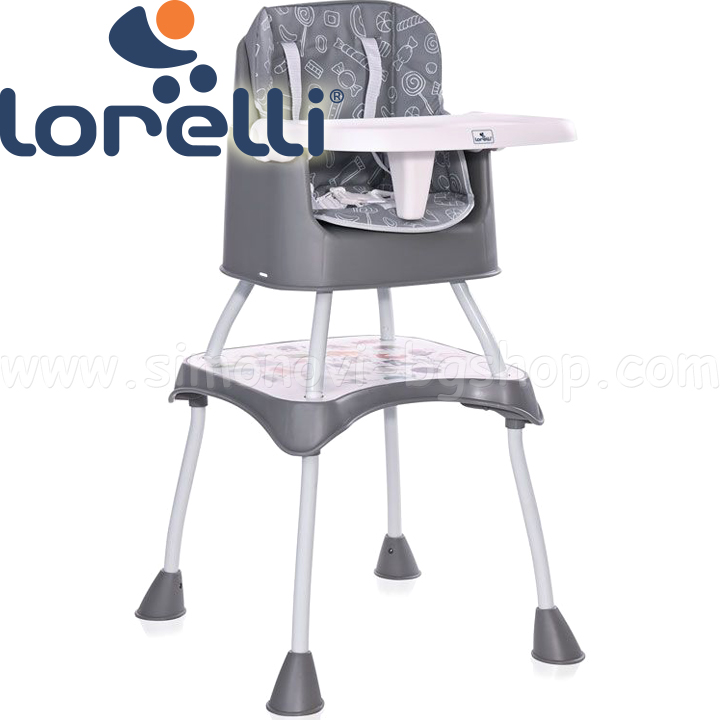 Lorelli Classic Dining chair 3in1 Trick Gray Candy 10100492137