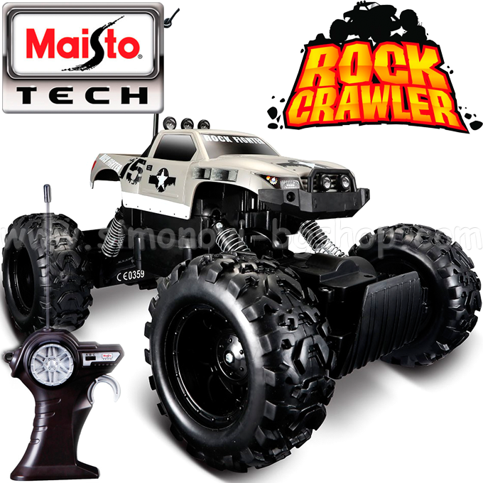Maisto Tech Jeep Rock Crawler with Remote Silver