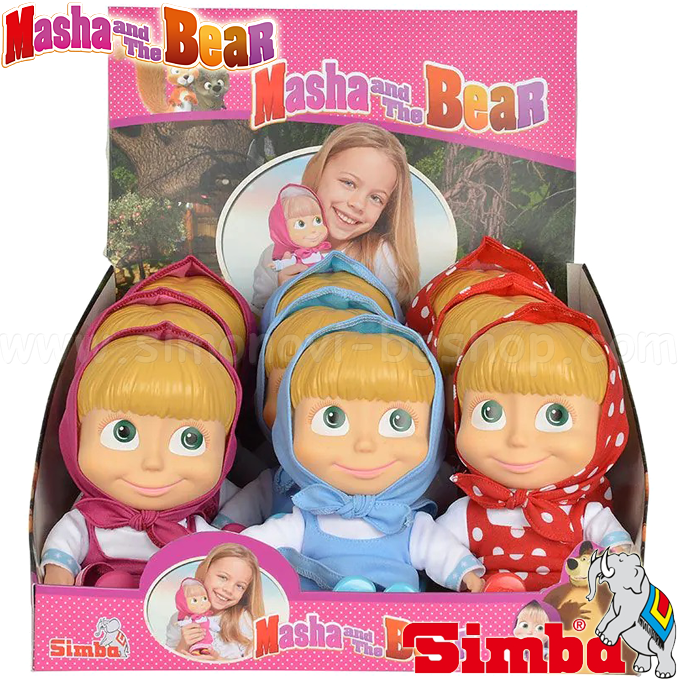 *Simba Masha and The Bear Кукла Маша 23 см. 109306468 Асортимент *Simba Masha and The Bear Кукла Маша 23 см. 109306468 Асортимент