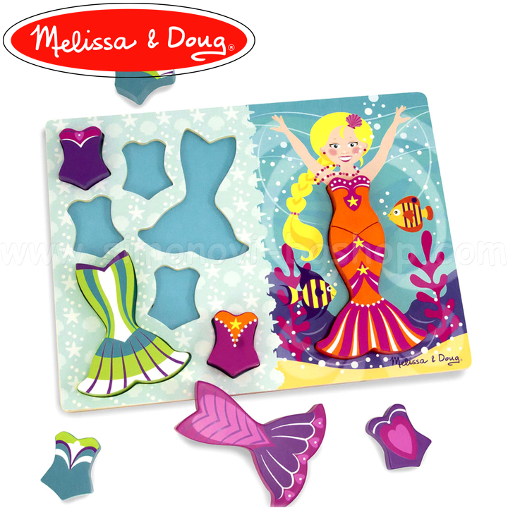 * Melissa & Doug Wooden Puzzle "Mermaid Clothes" 19023