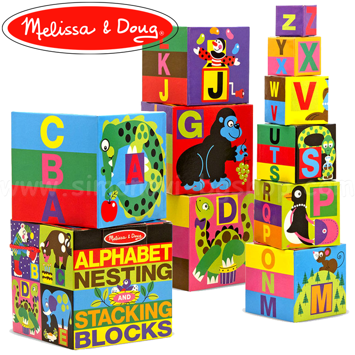 Melissa & Doug Cardboard Cubes - Numbers & Animals 12782