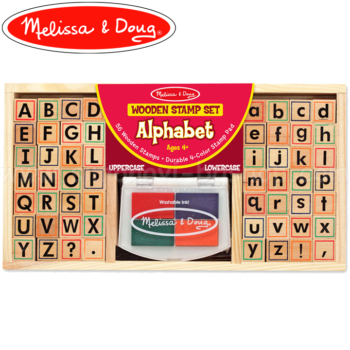 Melissa & Doug Wooden Stamps - Alphabet 13557