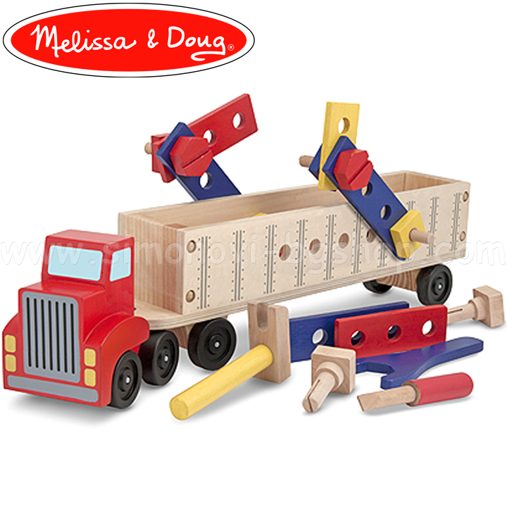 * Melissa & Doug camion din lemn cu scule 12758