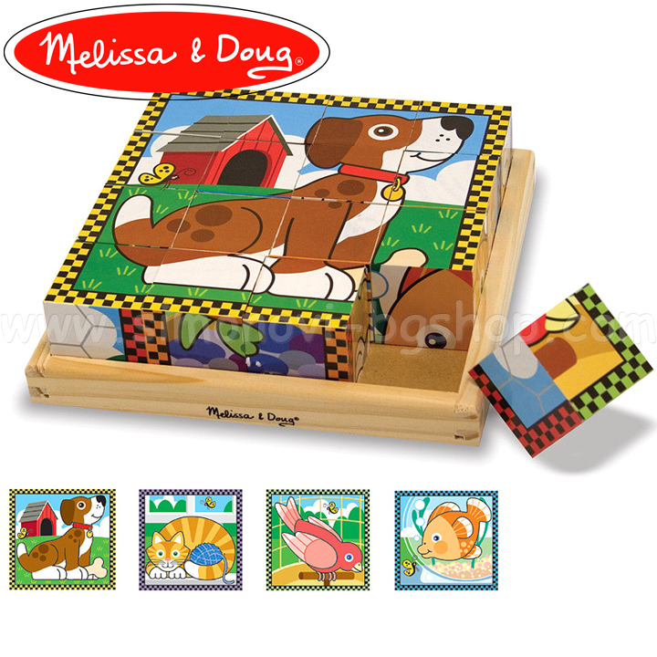 * Melissa & Doug blocuri din lemn Animale 13771