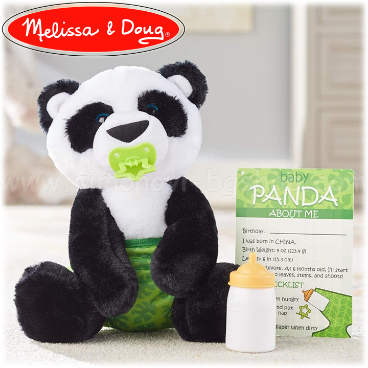* Melissa & Doug Jucărie de plus 25 cm Baby Panda 40453