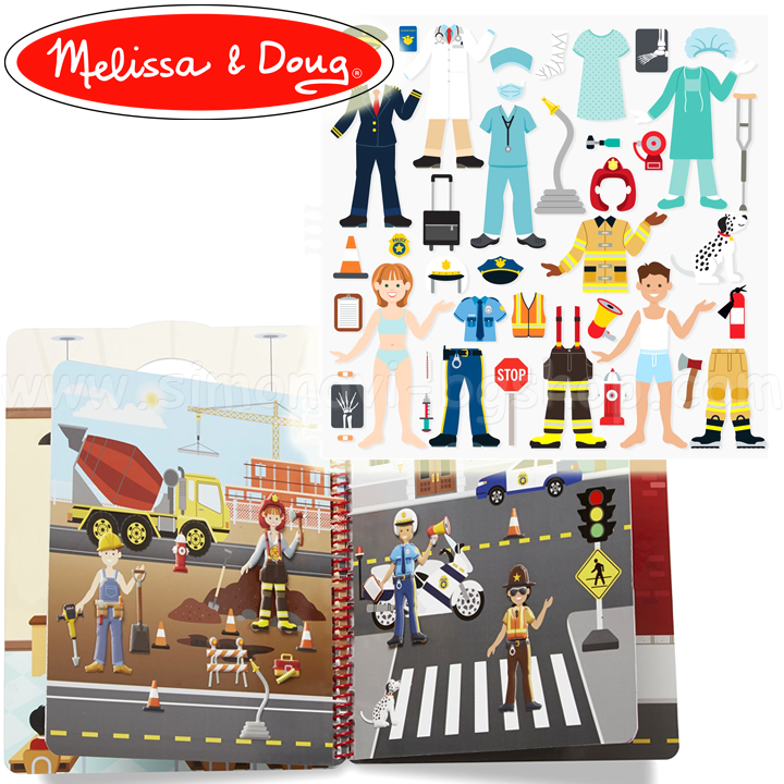 Melissa & Doug autocolante broșură Profesii 19426