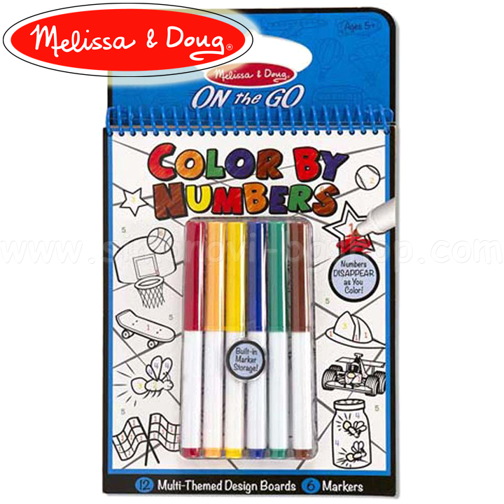 * Melissa & Doug Colored by Numbers Blue Set 15378