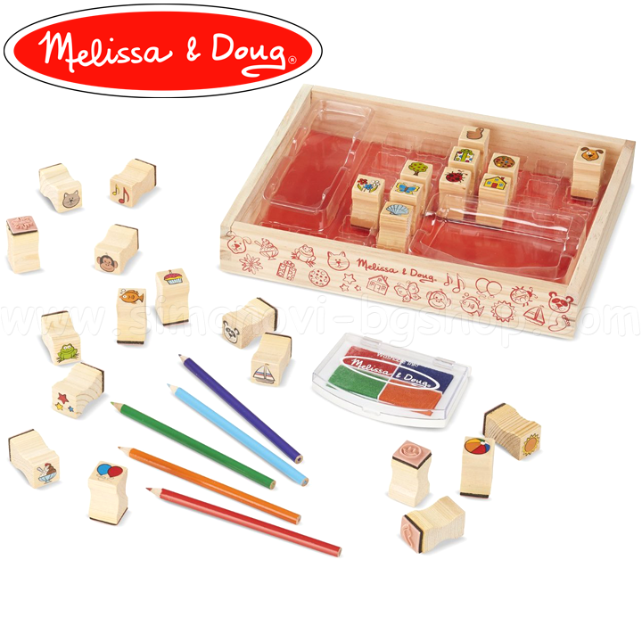 Melissa & Doug ștampilele din lemn Imagini populare 19362