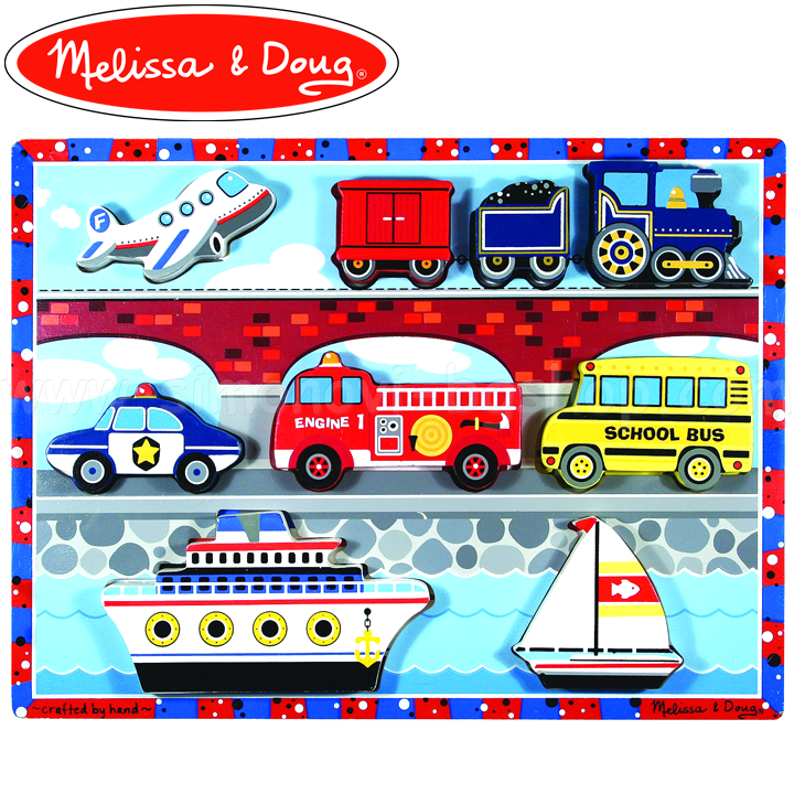 Melissa & Doug Puzzle Vehicles 9am. 13725