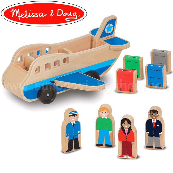 Melissa & Doug avion cu pasageri din lemn 19394