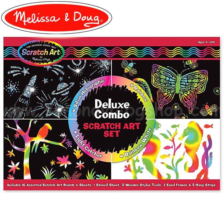 * Melissa & Doug Set Scratch Frames Paintings 15981