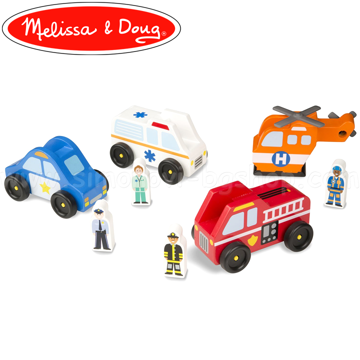 Melissa & Doug Vehicule din lemn de urgență 19 285 Squad