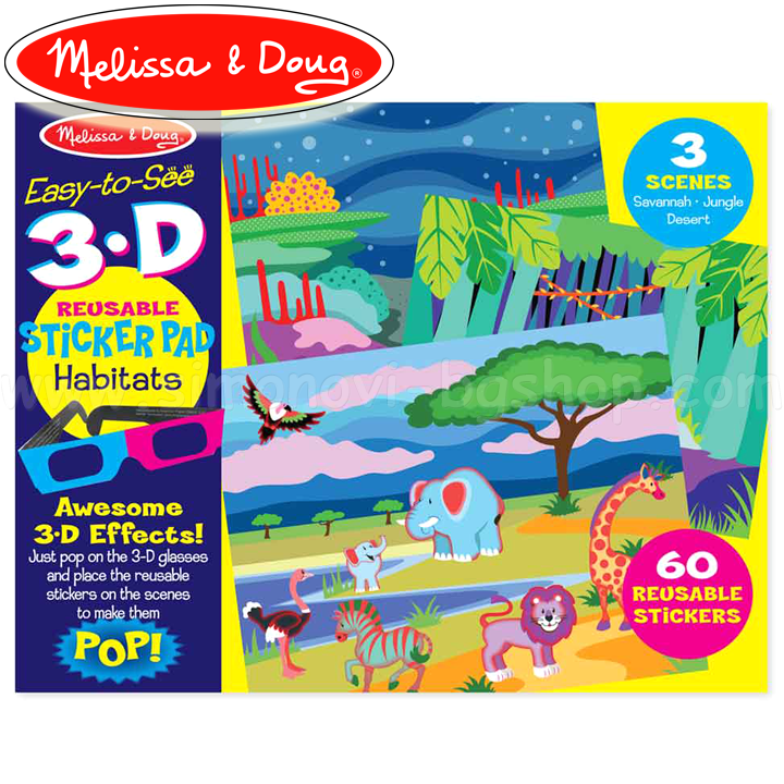 Melissa & Doug Stickers 3D Habitats 19376 