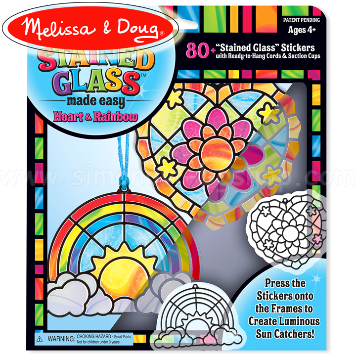 Melissa & Doug Stained Glass and Hearts 19294