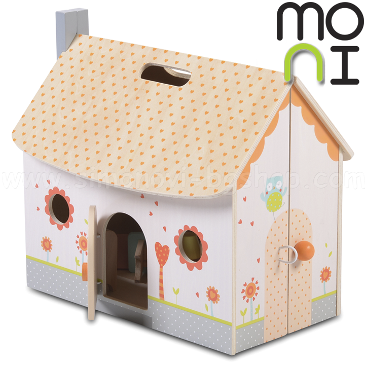 * Moni Wooden Folding Dollhouse 4139