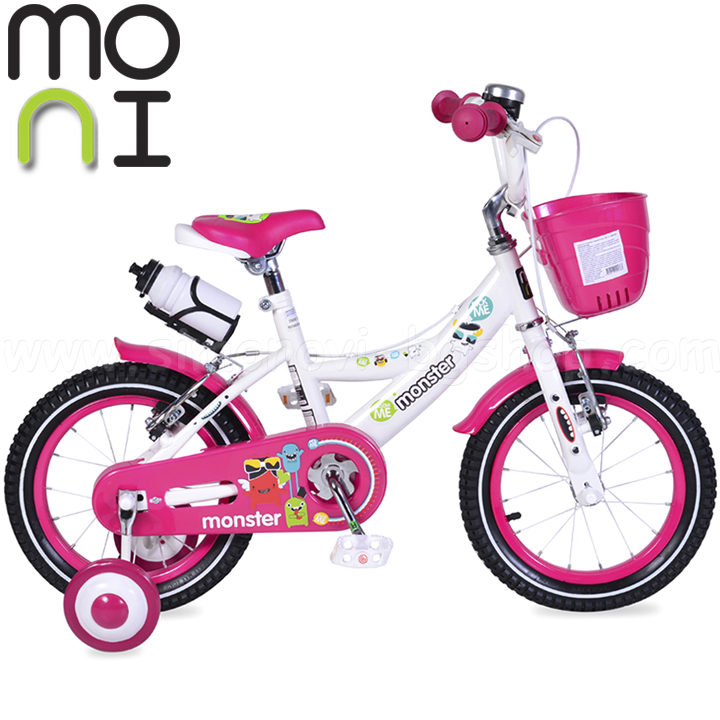 *Moni   14" 1481 Monster Pink/White