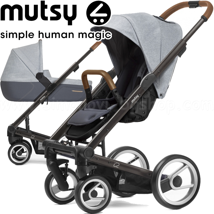 Mutsy 2in1 i2 Pure Black Brown Cloud