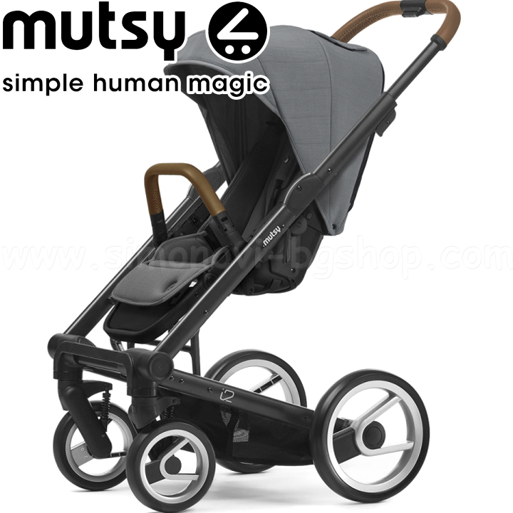 Mutsy Stroller i2 Heritage Black Concrete