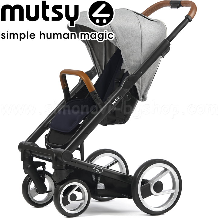 Mutsy Stroller i2 Pure Black Fog