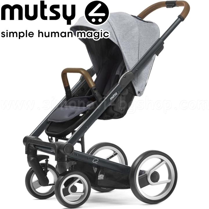 Mutsy Stroller i2 Pure Green Blue Cloud