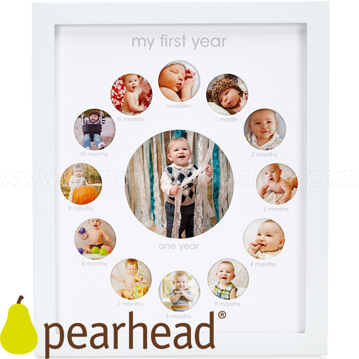 Pearhead Photo Frame My First Year White 81018