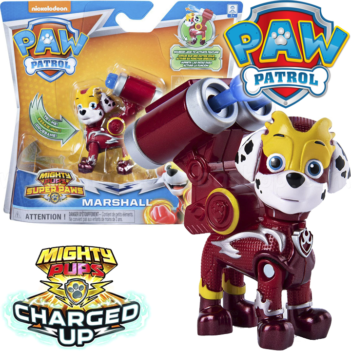 Paw Patrol Mighty Pups Puppy Marshall 6052293