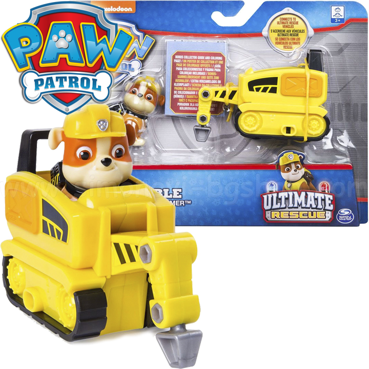 Paw Patrol Ultimate Rescue Mini Fire Car with Puppy Rubble 6044194