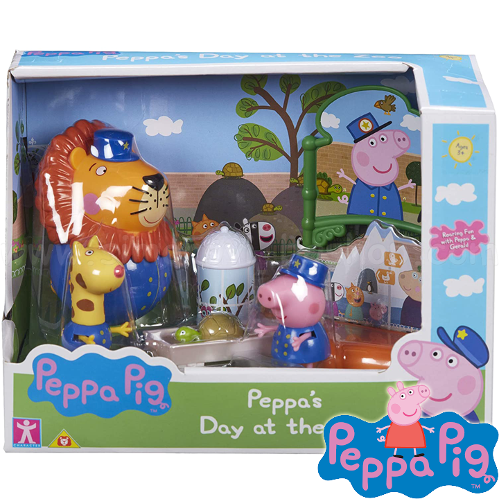 * Peppa Pig Game set "Peppa's Day at The Zoo" with 3 figures Assortment 7170