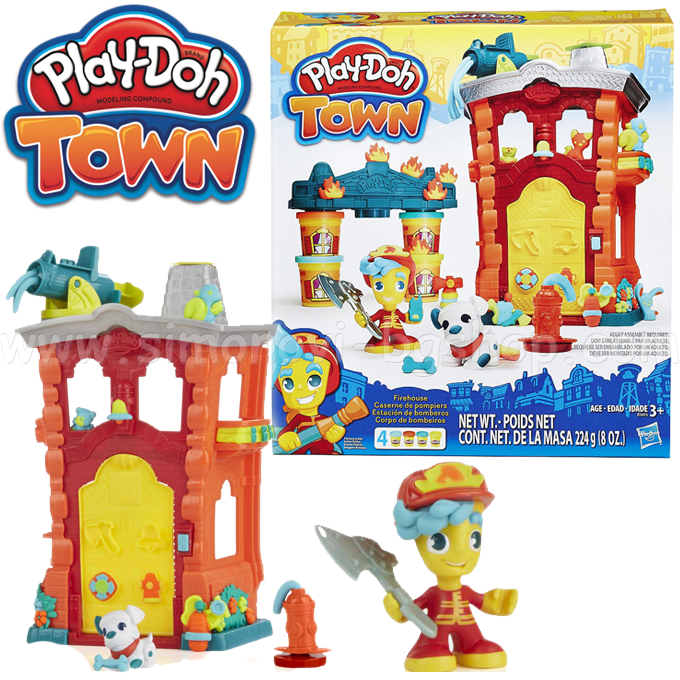 * Hasbro Joc Doh Set "crema coș de gheață" Fire Station B3415