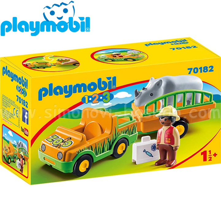 Playmobil 1-2-3  Rhino Car 70182