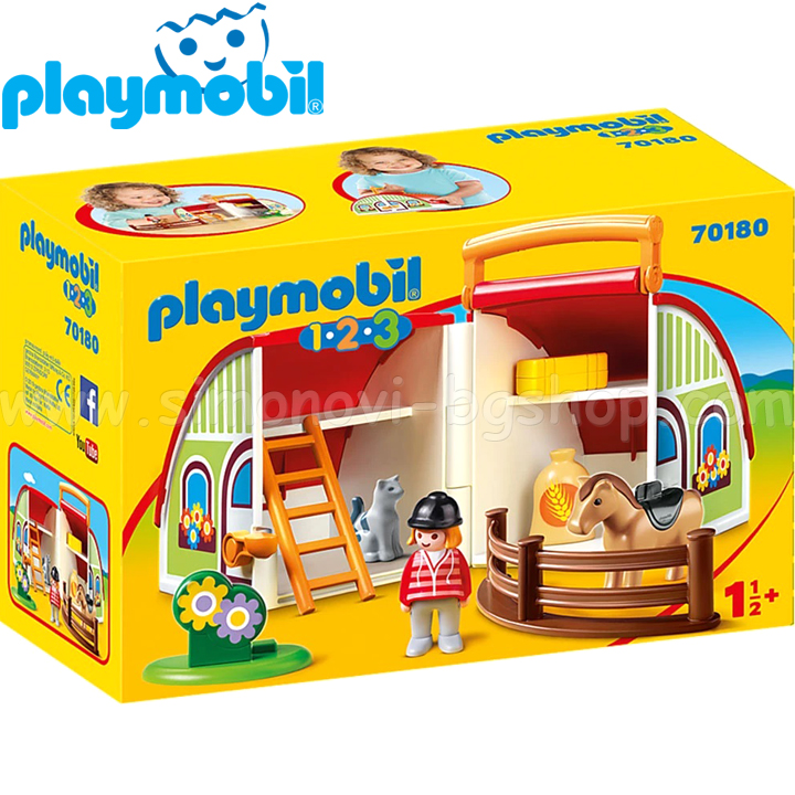 Playmobil 1-2-3  Ferma mea portabilă 70180