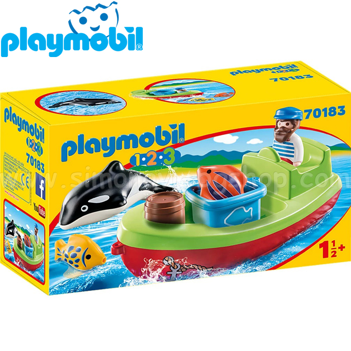 Playmobil 1-2-3  Pescar cu barca 70183