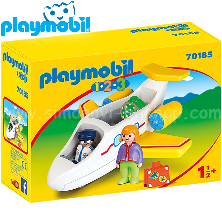 Playmobil 1-2-3  Avion cu pasager 70185
