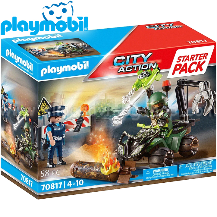 Kit de pornire Playmobil City Action: Antrenament de poliție 70817