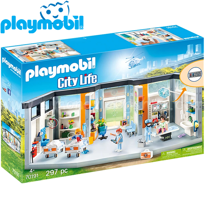 Aripa de spital Playmobil City Life Furnished 70191