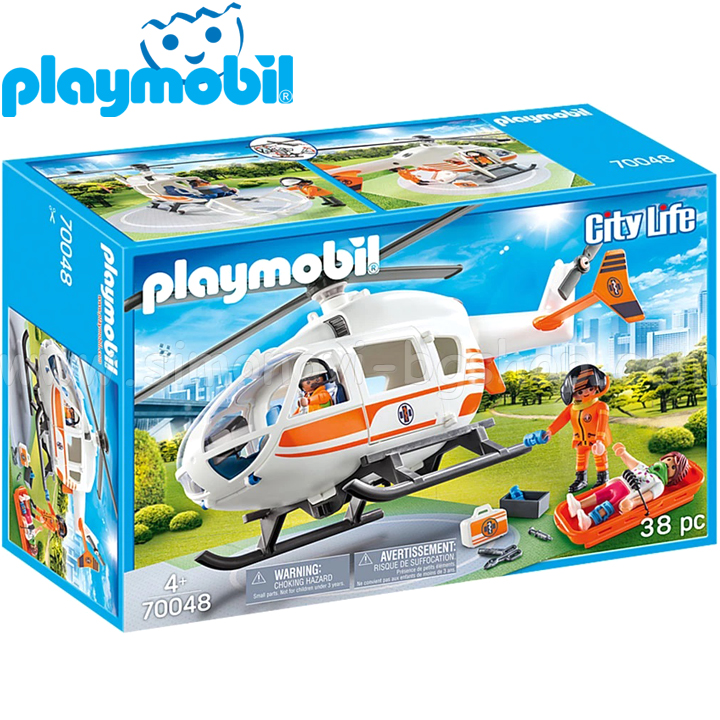 Playmobil City Life Rescue Helicopter 70048