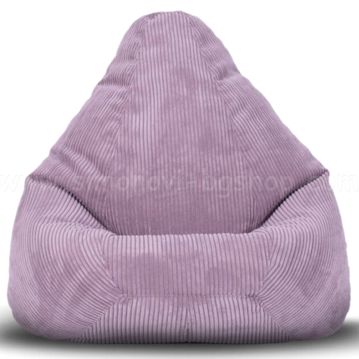 * Poof Lux Large pear with damask stripe LilacL-63