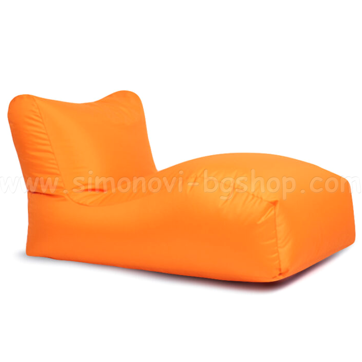* Poof Poof lounger with XXL Orange 501 waterproof damask
