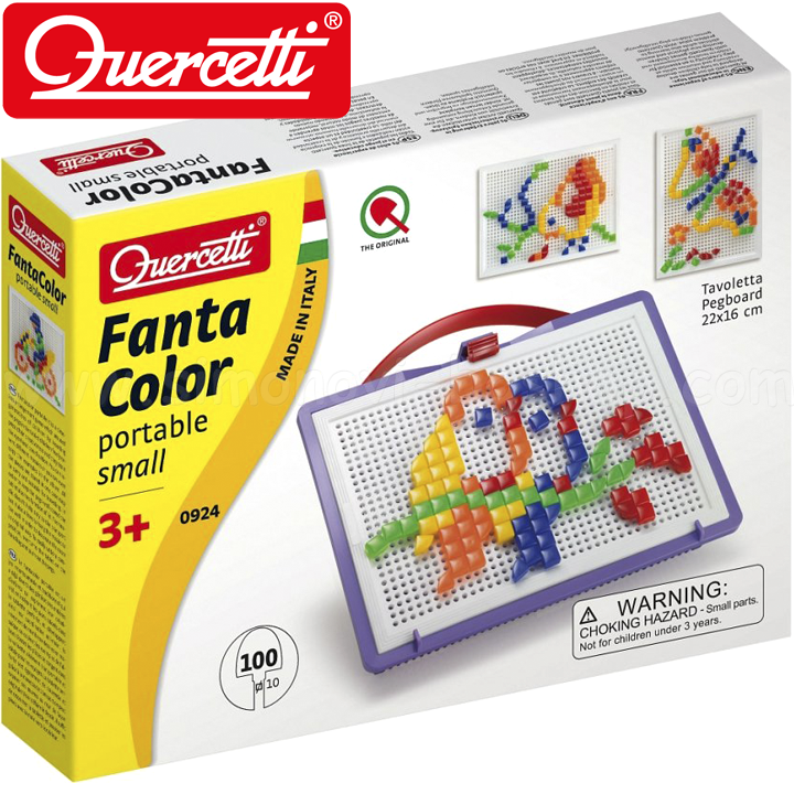 Quercetti Mosaic Squares 100 Pieces Fantacolor 924 026741