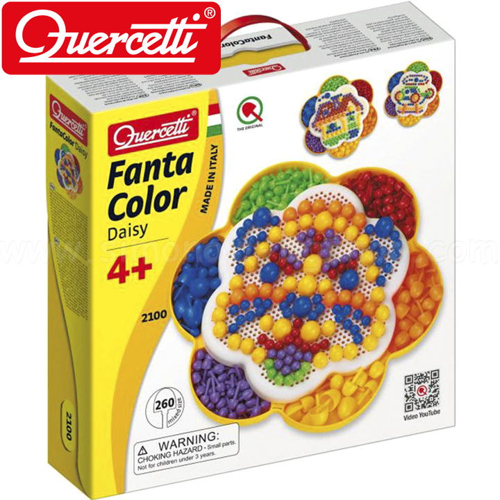 Quercetti Mosaic 260 Parts Fantacolor 2100 Daisy 083115
