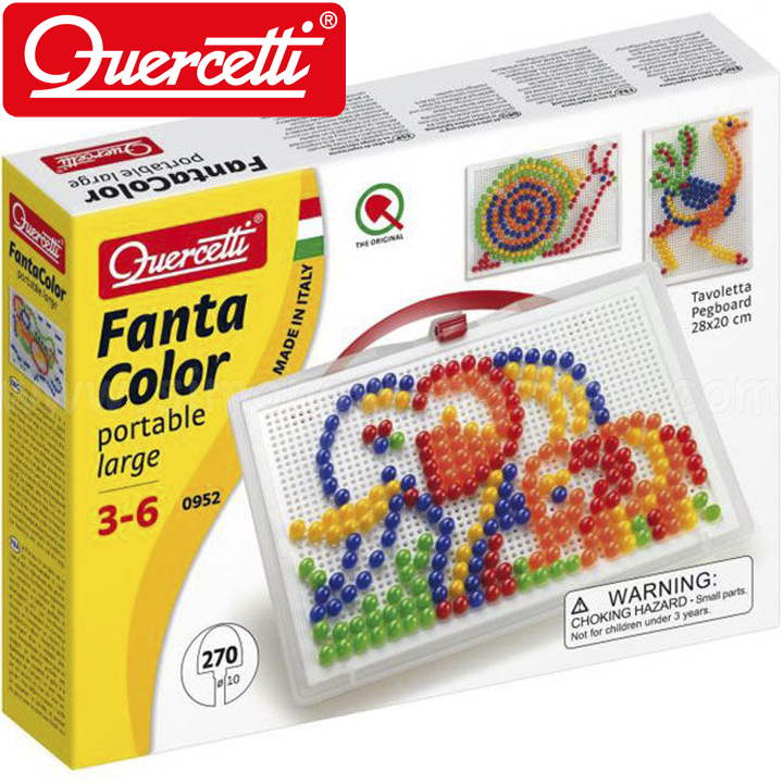 Quercetti Mosaic 270 Parts Fantacolor 952 083108